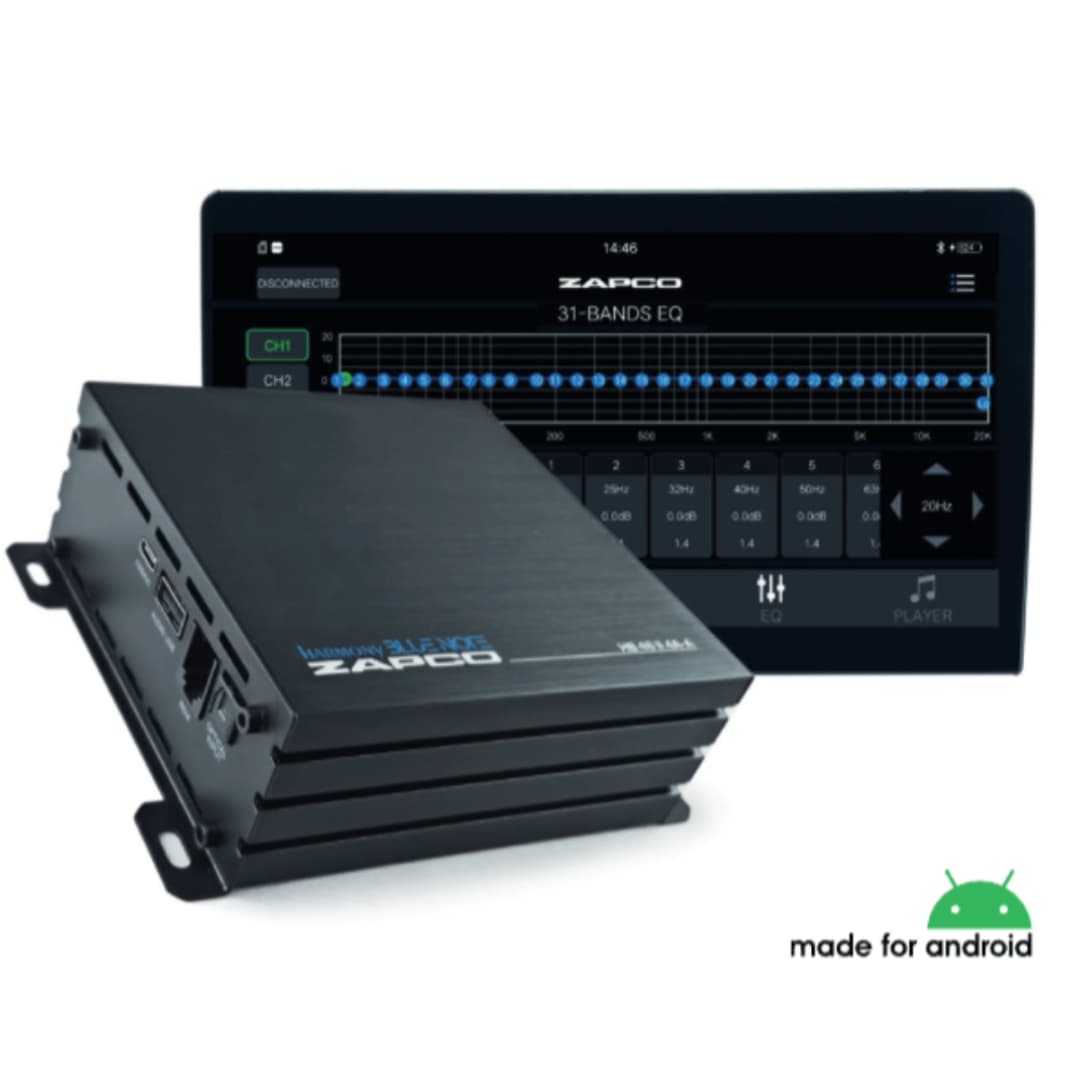 Amplificator auto Zapco HB 46 II 4A, Pentru unitati android , 4 canale , 140 W