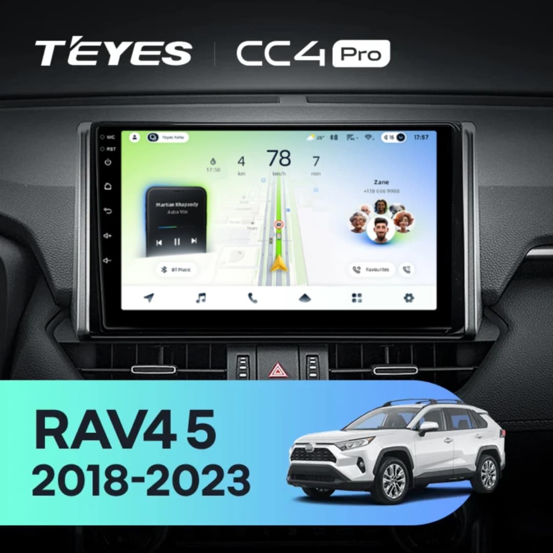 Navigatie Auto Teyes CC4L DTS Toyota RAV4 XA50 2019-2023 6+64GB 10.2" QLED Qualcomm 2Ghz, Android 4G Bluetooth 5.1 DSP
