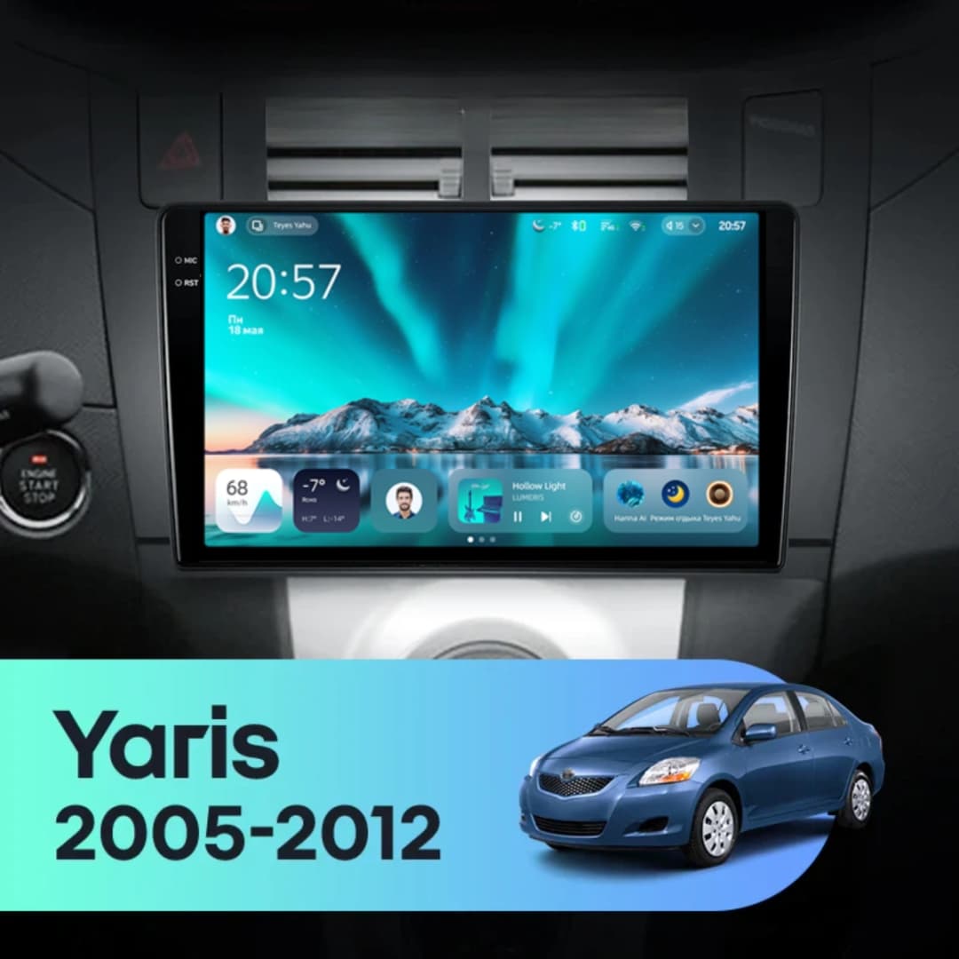 Navigatie Auto Teyes CC4 Toyota Yaris 2005-2012 6+64GB 9.5" QLED Octa-core 2.7Ghz, Android 4G Bluetooth 5.1 DSP