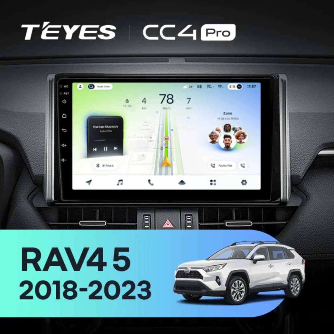 Navigatie Auto Teyes CC4L DTS Toyota RAV4 XA50 2019-2023 6+64GB 9" QLED Qualcomm 2Ghz, Android 4G Bluetooth 5.1 DSP