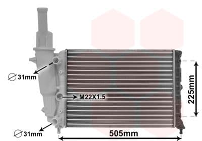 Radiator, racire motor VAN WEZEL 17002138