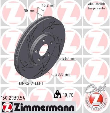 Disc frana ZIMMERMANN BLACK Z 150.2939.54