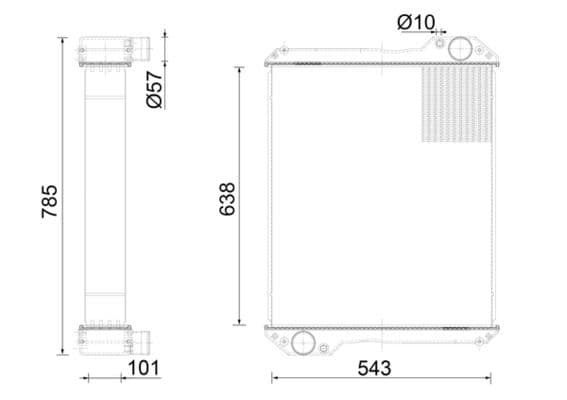 Radiator, racire motor MAHLE BEHR CR 2559 000S