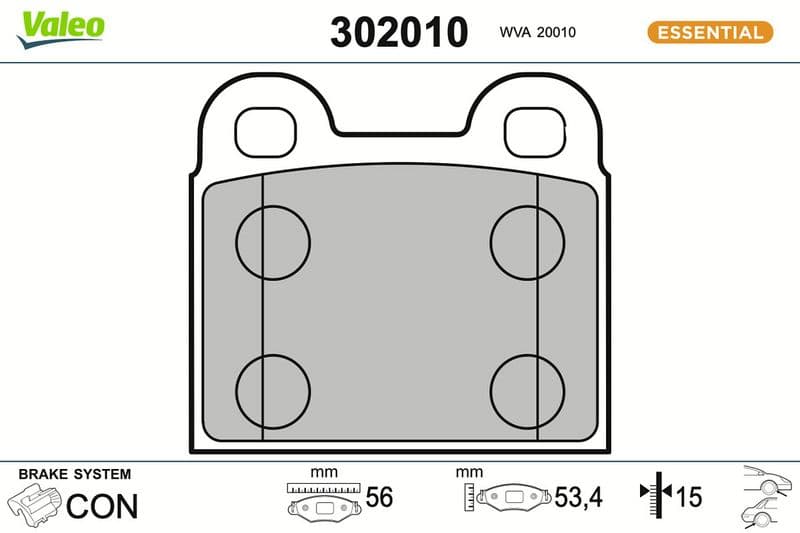 set placute frana,frana disc VALEO 302010