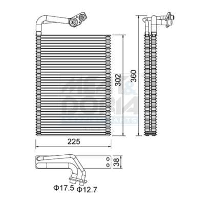 Evaporator, aer conditionat MEAT & DORIA 997085