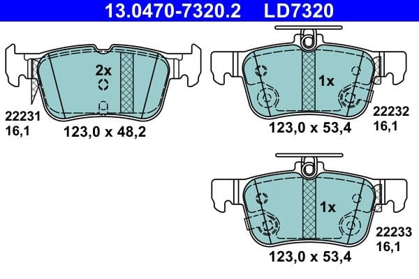 set placute frana,frana disc ATE Ceramic 13.0470-7320.2