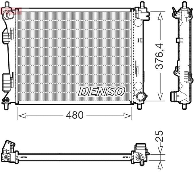 Radiator, racire motor DENSO DRM41037