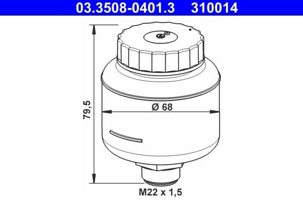 Vas de expansiune, lichid frana ATE 03.3508-0401.3