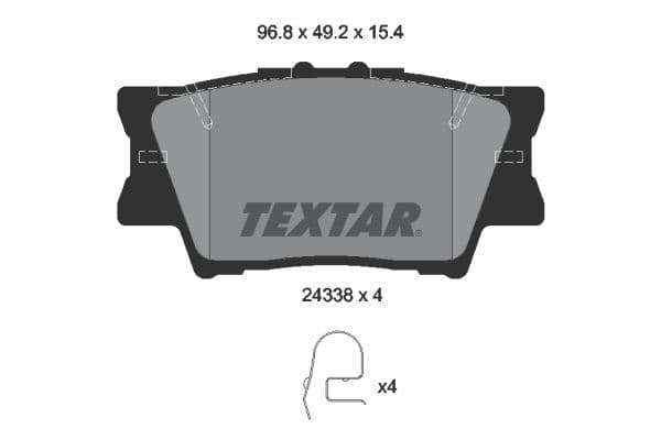 set placute frana,frana disc TEXTAR 2433801