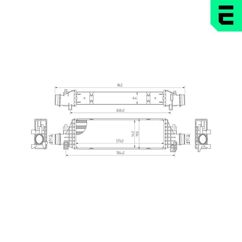 Intercooler, compresor ERA 672064