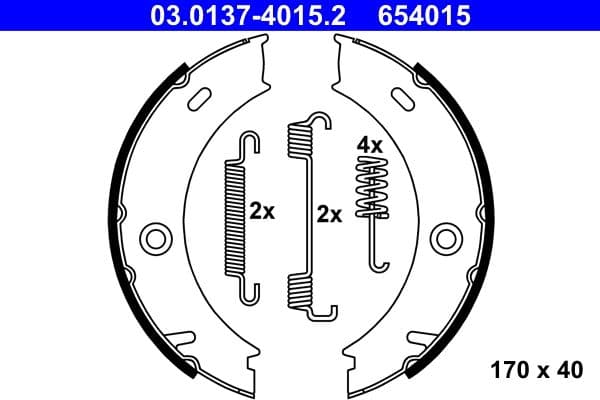 Set saboti frana, frana de mana ATE 03.0137-4015.2