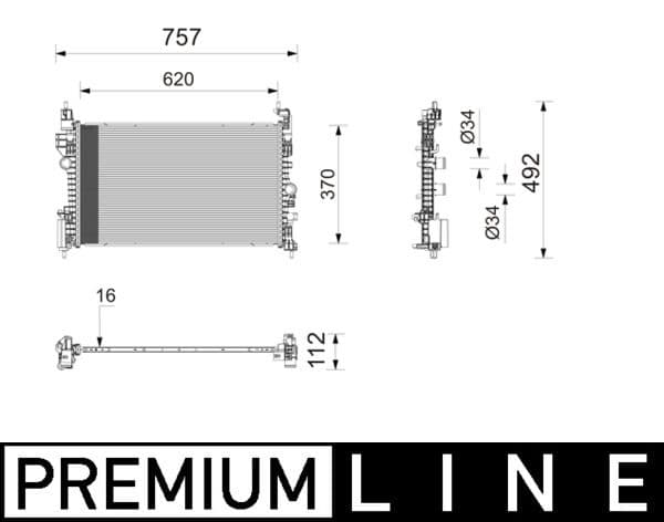 Radiator, racire motor MAHLE BEHR *** PREMIUM LINE *** CR 2828 000P
