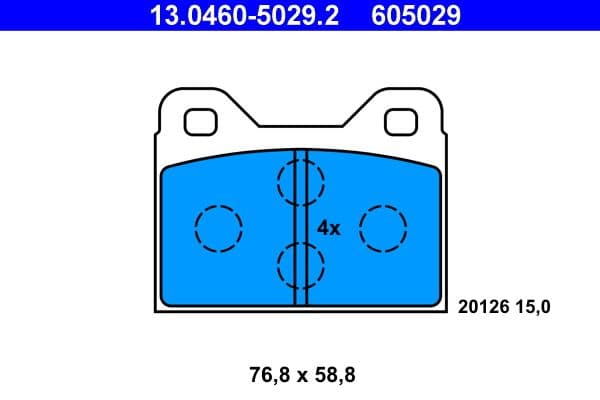 set placute frana,frana disc ATE 13.0460-5029.2