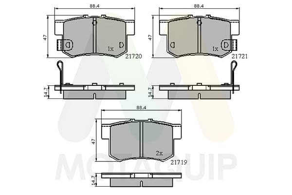 set placute frana,frana disc MOTAQUIP LVXL550