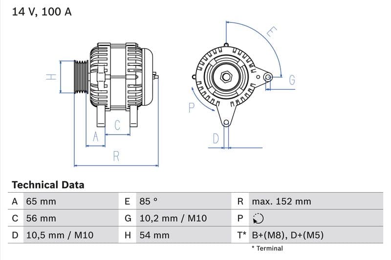 Generator / Alternator BOSCH 0 986 047 270