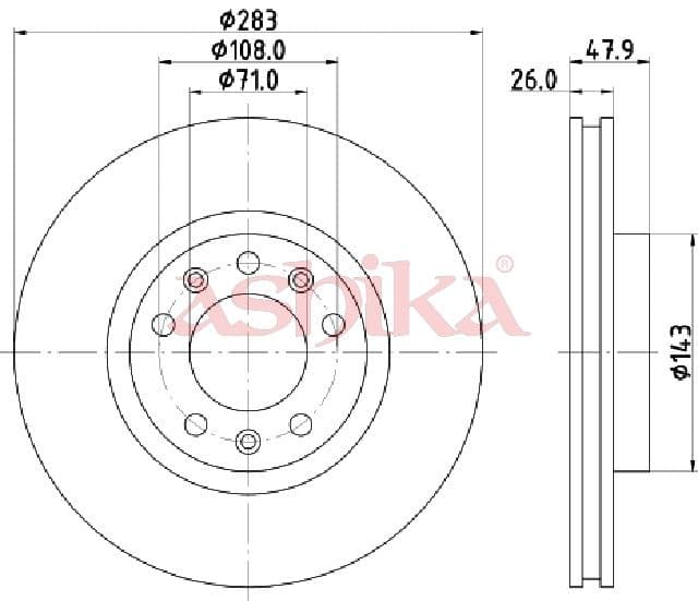 Disc frana ASHIKA 60-00-0637