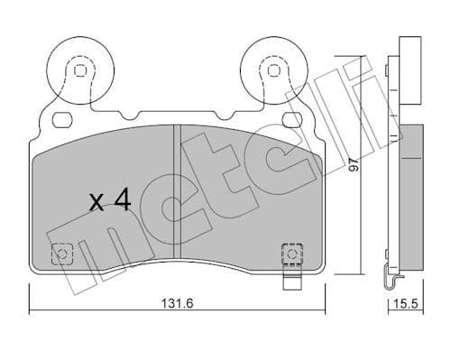 set placute frana,frana disc METELLI 22-1179-1