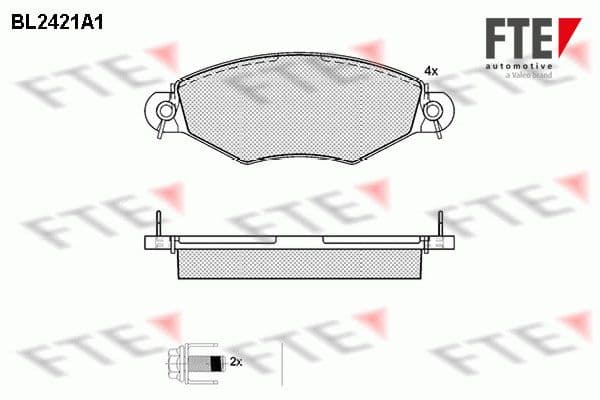 set placute frana,frana disc FTE 9010725