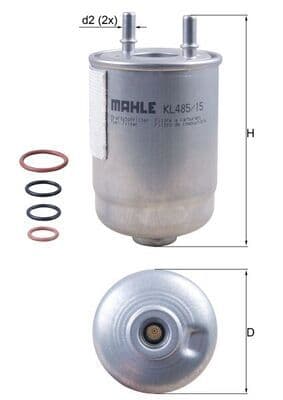 filtru combustibil MAHLE KL 485/15D