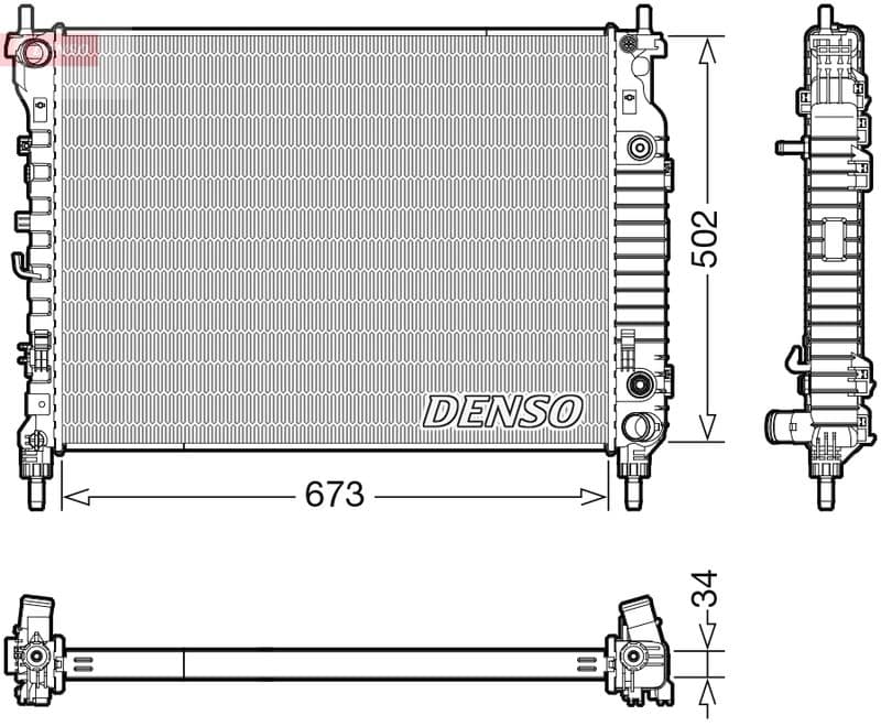 Radiator, racire motor DENSO DRM20124