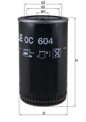 Filtru ulei MAHLE OC 604