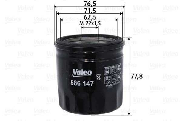 Filtru ulei VALEO 586147
