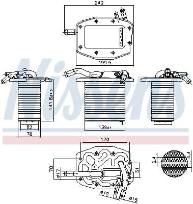 Intercooler, compresor NISSENS 961297