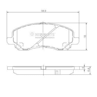 set placute frana,frana disc NIPPARTS J3605046