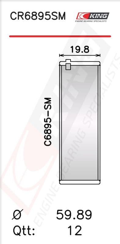 Cuzinet bielă KING CR6895SM0.25
