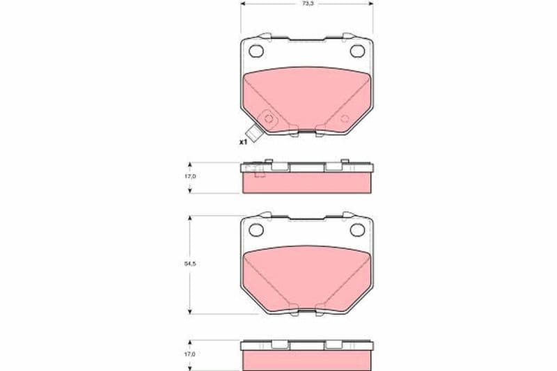 set placute frana,frana disc TRW GDB3308