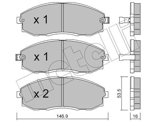 set placute frana,frana disc METELLI 22-0297-0