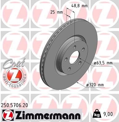 Disc frana ZIMMERMANN COAT Z 250.5706.20