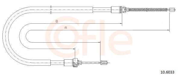 Cablu, frana de parcare COFLE 10.6033