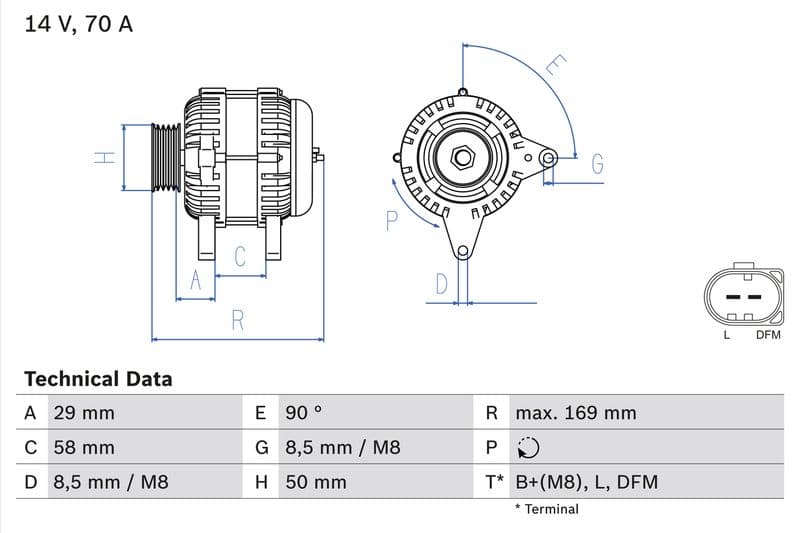Generator / Alternator BOSCH 0 986 048 891
