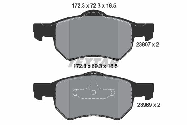 set placute frana,frana disc TEXTAR Q+ 2380701