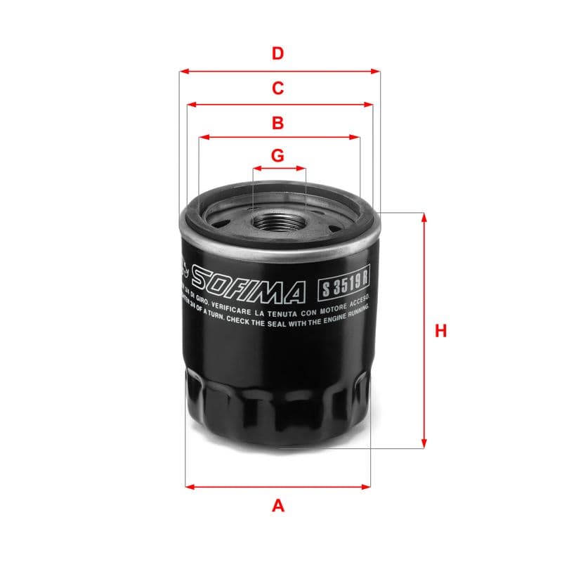 Filtru ulei SOFIMA S 3519 R