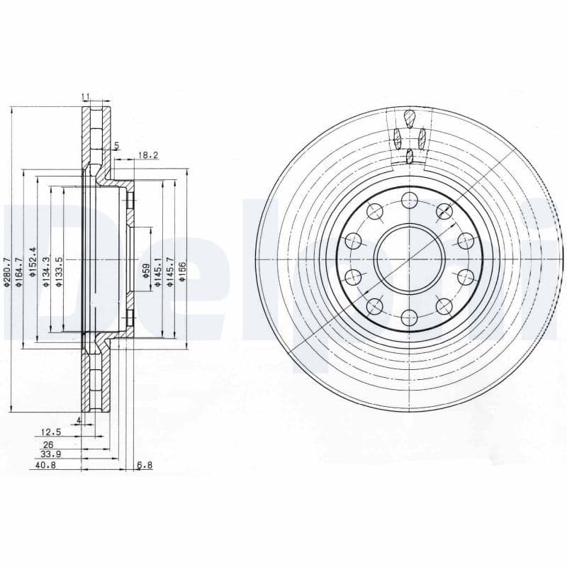 Disc frana DELPHI BG3078
