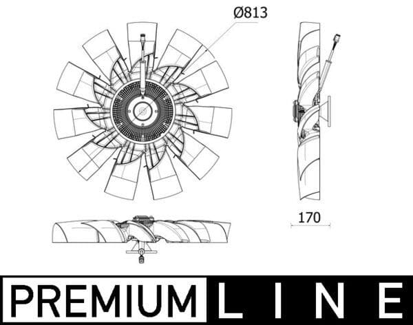Ventilator, radiator MAHLE BEHR *** PREMIUM LINE *** CFF 540 000P