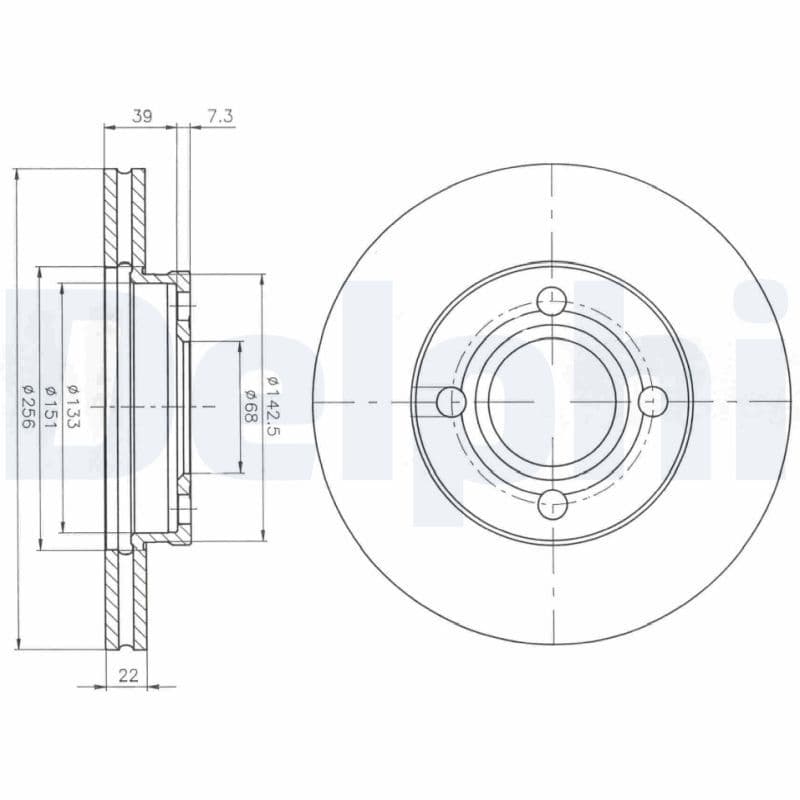 Disc frana DELPHI BG2272