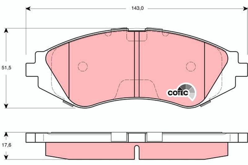 set placute frana,frana disc TRW COTEC GDB3265