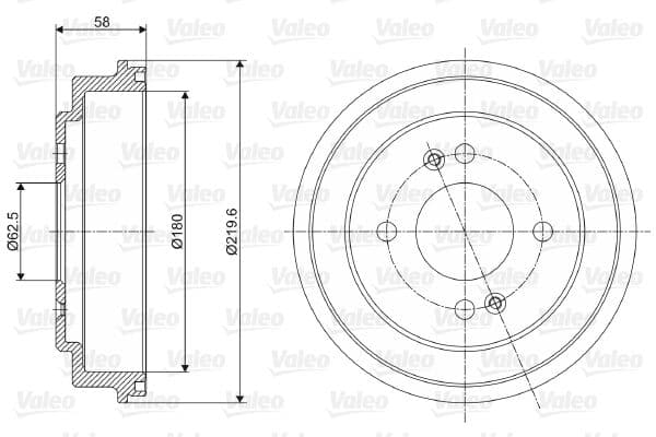 Tambur frana VALEO 237059
