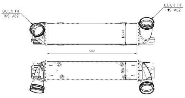 Intercooler, compresor MTR 13054761