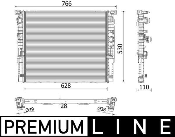 Radiator, racire motor MAHLE BEHR *** PREMIUM LINE *** CR 2215 000P