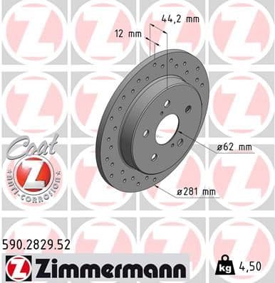 Disc frana ZIMMERMANN SPORT Z 590.2829.52