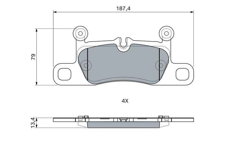 set placute frana,frana disc BOSCH 0 986 460 247