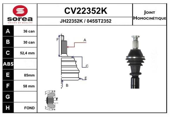 Set articulatie, planetara EAI CV22352K