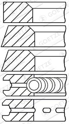 Set segmenti piston GOETZE ENGINE 08-325000-00