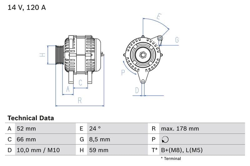 Generator / Alternator BOSCH 0 986 049 061