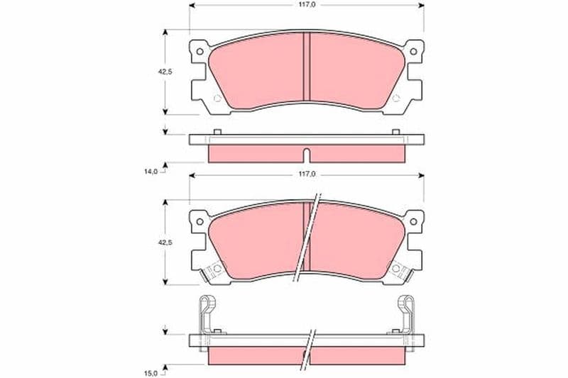 set placute frana,frana disc TRW GDB3264