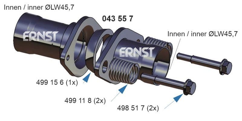 Set reparatie, teava de evacuare ERNST Set 043557